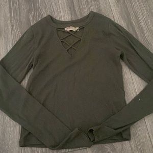 Green long sleeve top